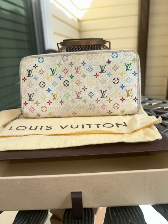 Louis Vuitton Handbags - Louis Vuitton Multicolor Monogram White Canvas Zip Wallet